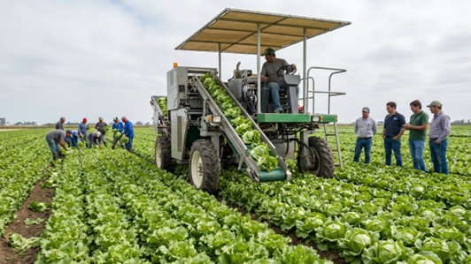 Raccolta meccanica lattuga - OCM 045